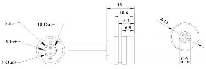 เครื่องตรวจความดันซิลิคอน 15 มม OEM ด้วยเส้น 1/4npt สําหรับการวัดระดับของของเหลว 0