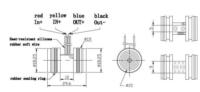 HT20V 100mv เครื่องตรวจจับความดัน 10VDC เครื่องตรวจจับความดันความแตกต่าง Piezoresistive สําหรับเหลว 1