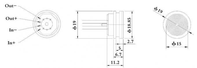 HT26V 10V เครื่องตรวจจับความดันซิลิคอน Piezoresistive เครื่องตรวจจับ Diaphragm OEM 4