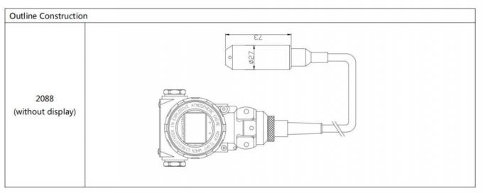IP68 เครื่องตรวจจับระดับน้ํา 4-20mA เครื่องตรวจจับระดับของของเหลว 0