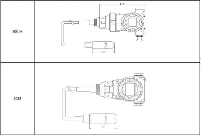 เครื่องส่งระดับน้ําที่กําหนดเอง BH93420-III สําหรับการวัดระดับของของเหลวอย่างแม่นยํา 0