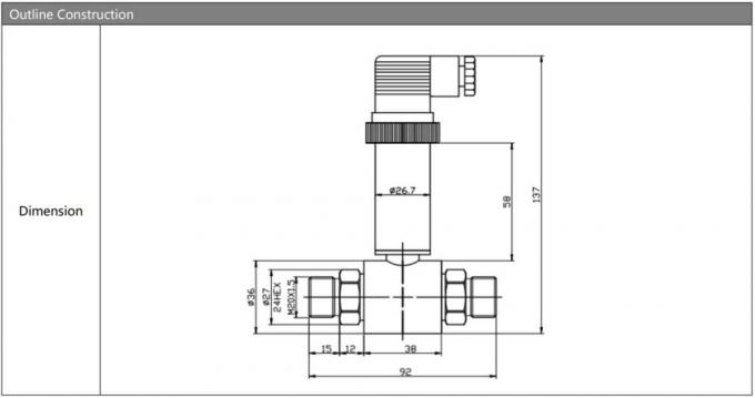 BP93420DIII -LCD Display Differencial Pressure Transmitter 2MPa เครื่องแปลงความดันดิจิตอล 0