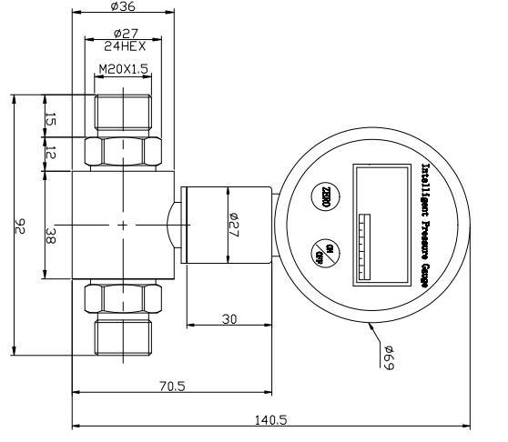 BPZ2008 เครื่องตรวจสอบความดันความแตกต่าง เครื่องตรวจสอบความดันน้ํา เครื่องตรวจสอบความดันน้ํา 1